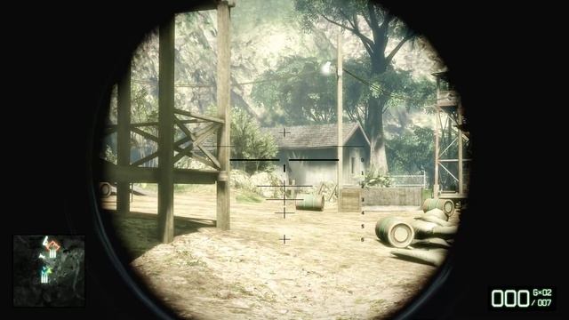 Battlefield Bad Company 2 Джунгли Военный Лагерь Работа Снайпером #3