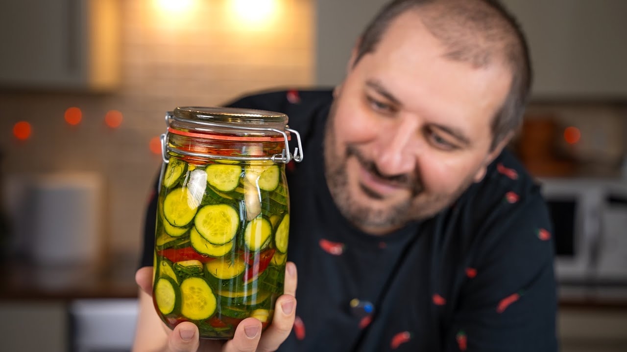 🥒Кисло-сладкие маринованные огурчики по-быстрому.