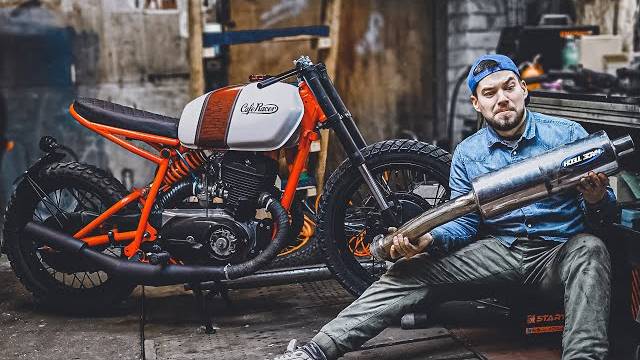 КРУТОЙ ВЫХЛОП на МОТОЦИКЛ ИЖ CAFE RACER_#30