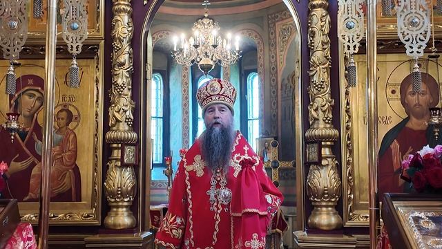 Проповедь епископа Кирилла за Божественной литургией в Борисоглебском монастыре г. Дмитрова