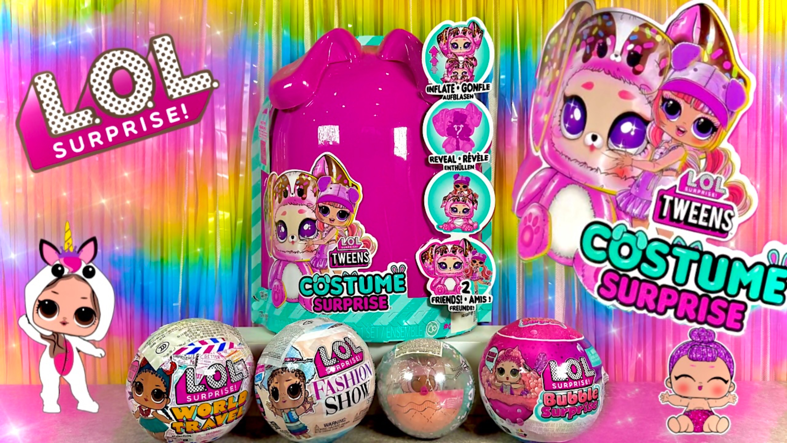 🎁 Микс Сюрпризов LOL Surprise Costume Surprise, Bubble Surprise, Fashion Show & World Travel 🌈✨