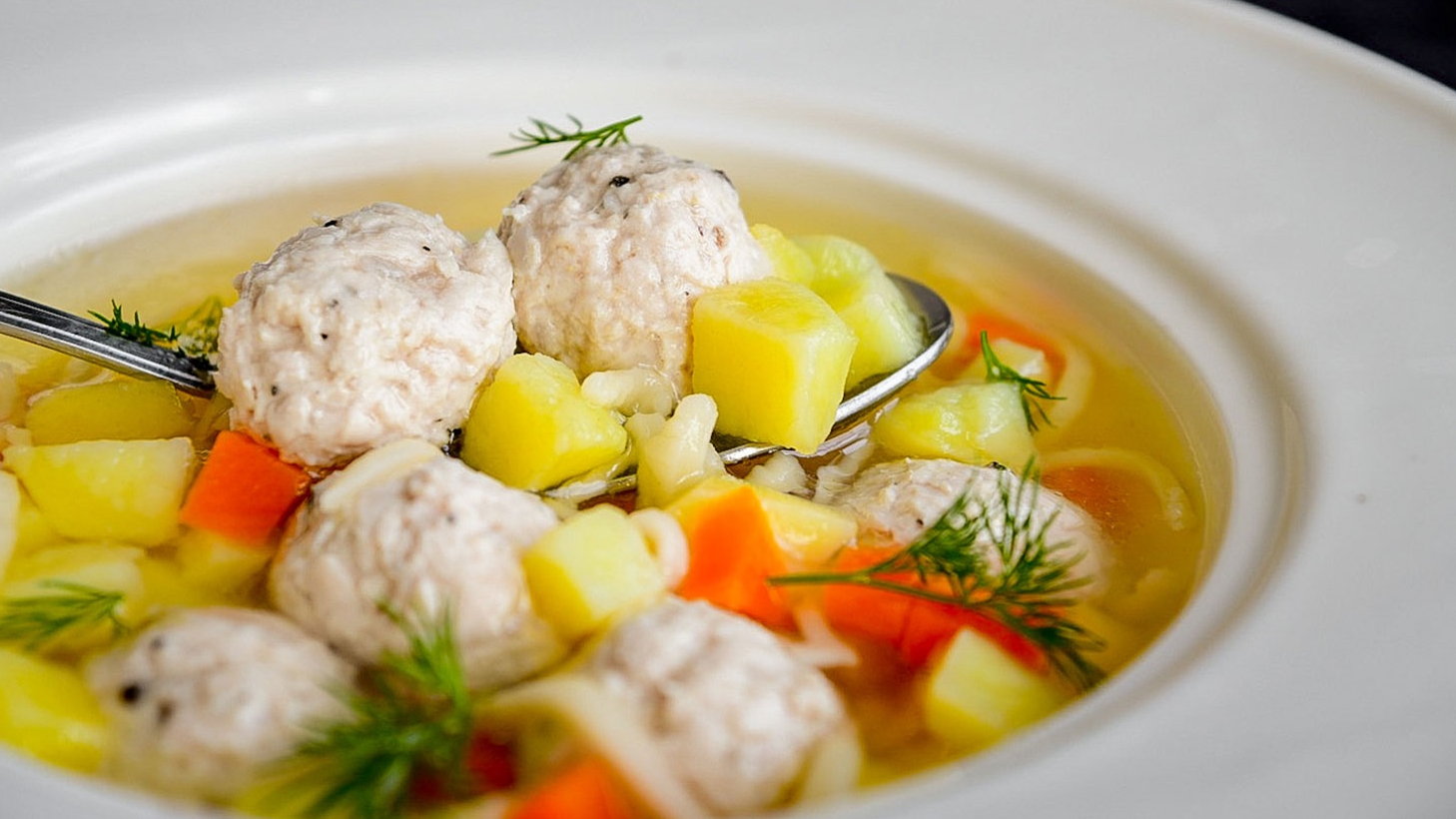Суп с куриными фрикадельками. Простые и вкусные рецепты.