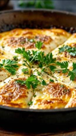 Ленивые хачапури с сыром на сковороде