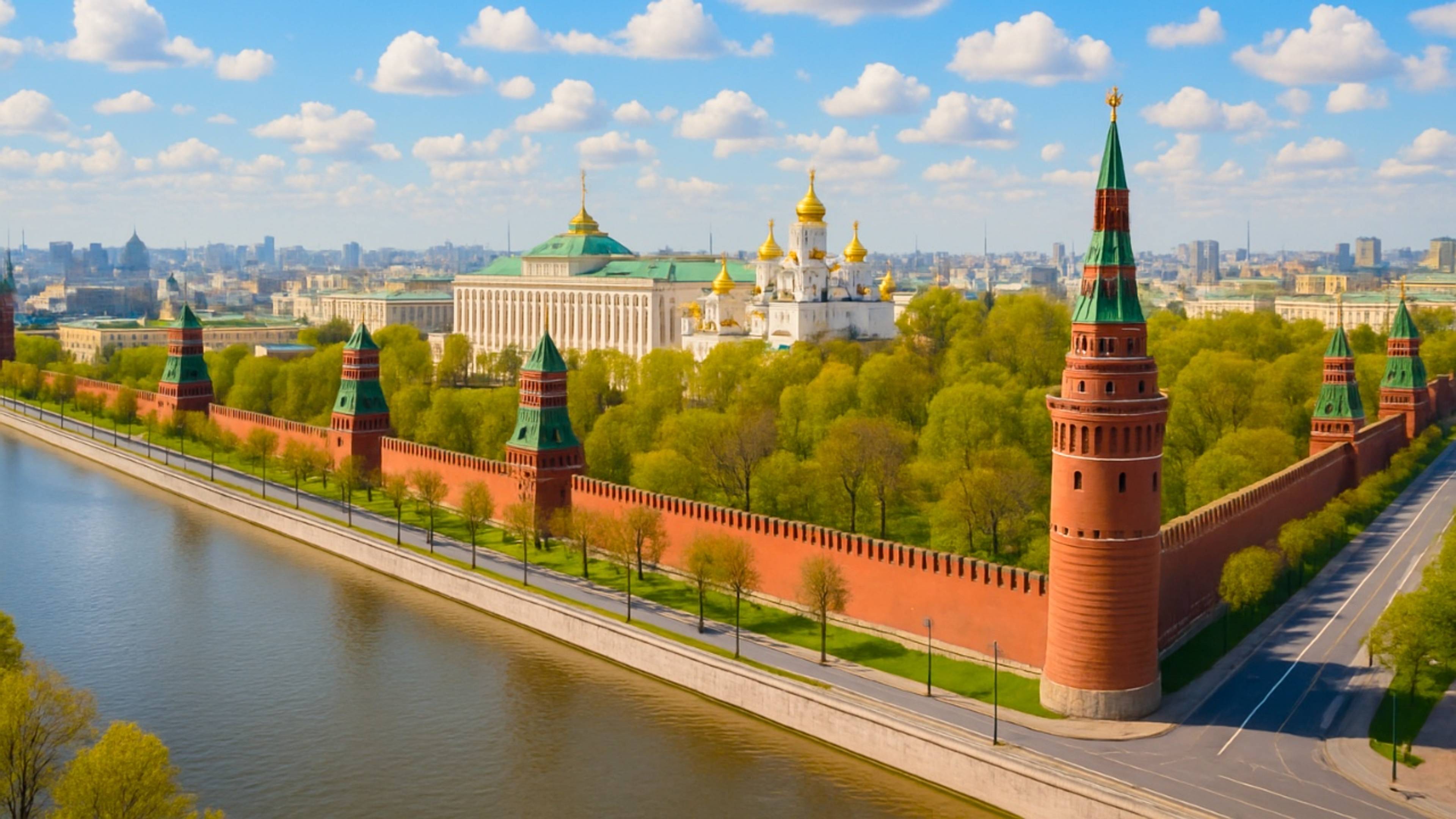 🇷🇺 4K Вид на МОСКВУ со смотровой площадки храма Христа Спасителя.