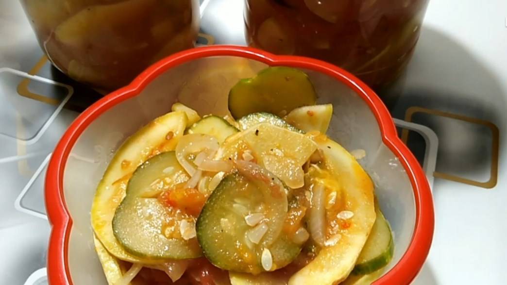 Салат из кабачков и огурцов на зиму. Вкусная закуска из кабачков и огурцов