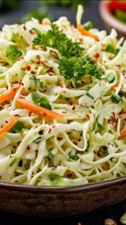 Капустный салат с морковью и огурцом