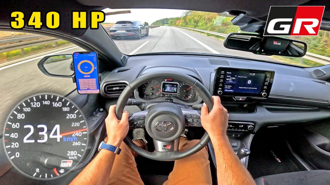 340ЛС Toyota GR Yaris ВСТРЕЧАЕТ Porsche Panamera на АВТОБАНЕ AutoTopNL