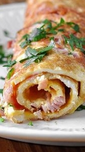 Омлет - рулет. Простые и вкусные рецепты.