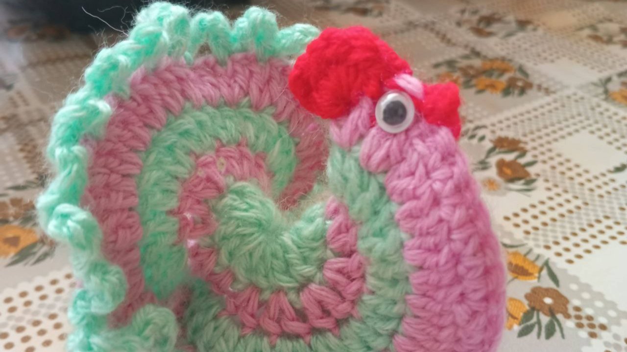 МК Пасхальная курочка крючком часть2