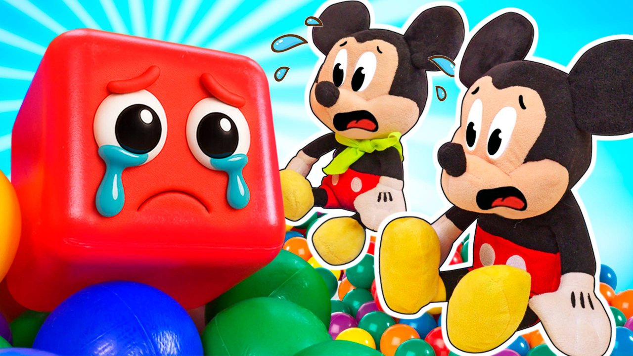 🟦 🟧 🟩 🟥 Потерянный Кубик: Как Маусы нашли его семью! Видео для малышей