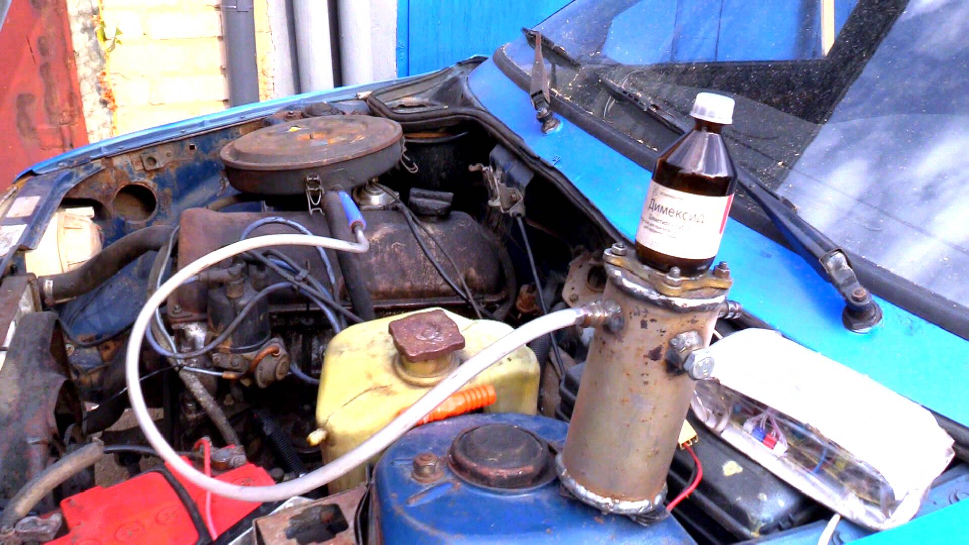 Очищение двигателя на АВТО парами ДИМЕКСИДА!
