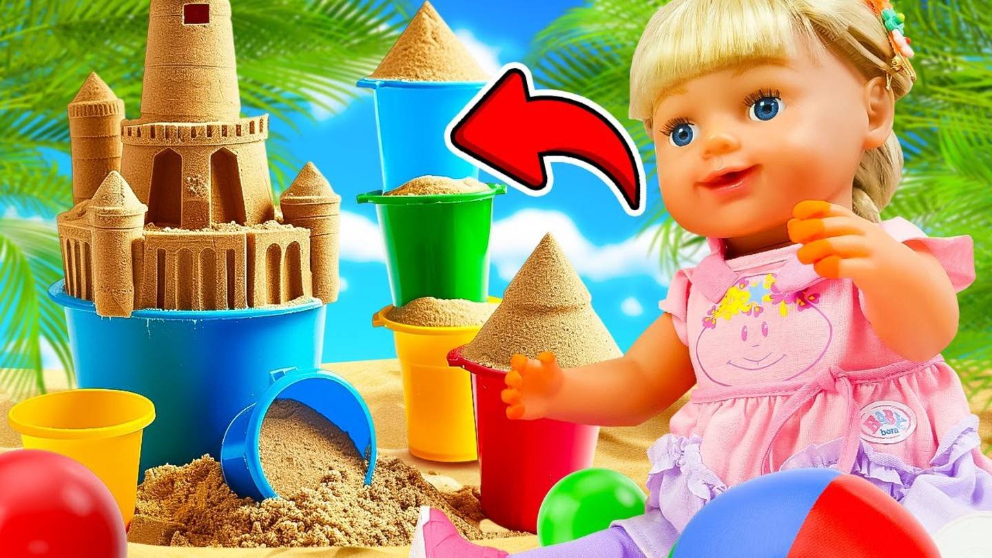 ️ Кукла Беби Бон на пляже! Играем в песок и купаемся в море! Видео для девочек
