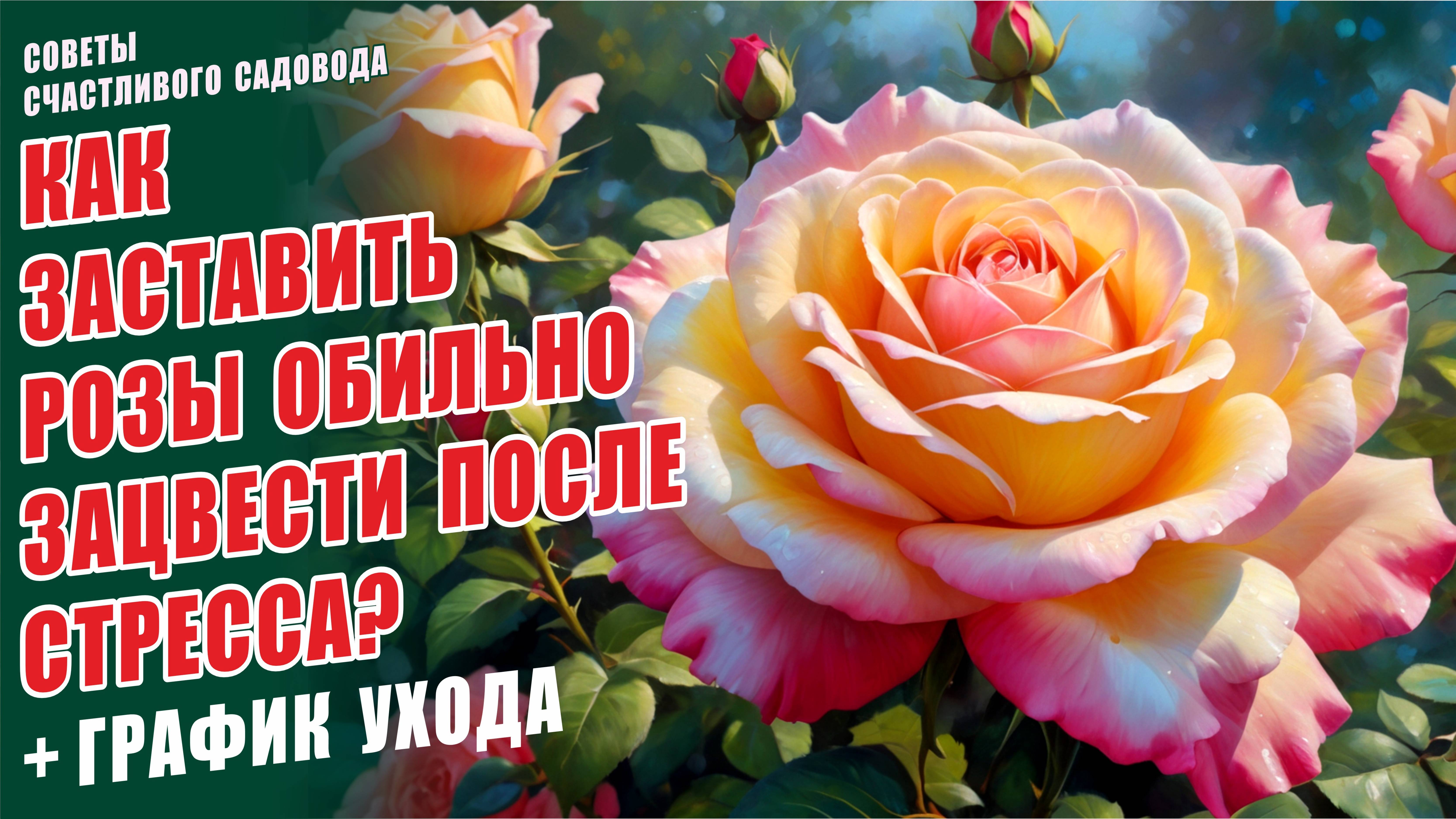 СИСТЕМА УХОДА ЗА РОЗАМИ. КАК ЗАСТАВИТЬ РОЗЫ ОБИЛЬНО ЗАЦВЕСТИ ПОСЛЕ СТРЕССА.  ГРАФИК УХОДА. РОЗЫ
