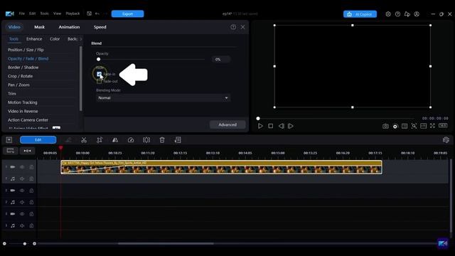 Основы 15 Непрозрачность, исчезновение, смешивание Cyberlink PowerDirector 2025