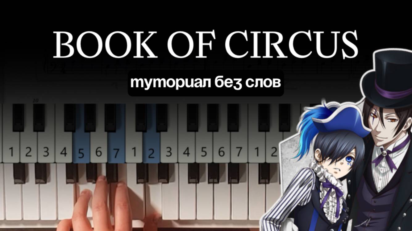 Как сыграть Book Of Circus на пианино - ПОШАГОВЫЙ И МЕДЛЕННЫЙ разбор