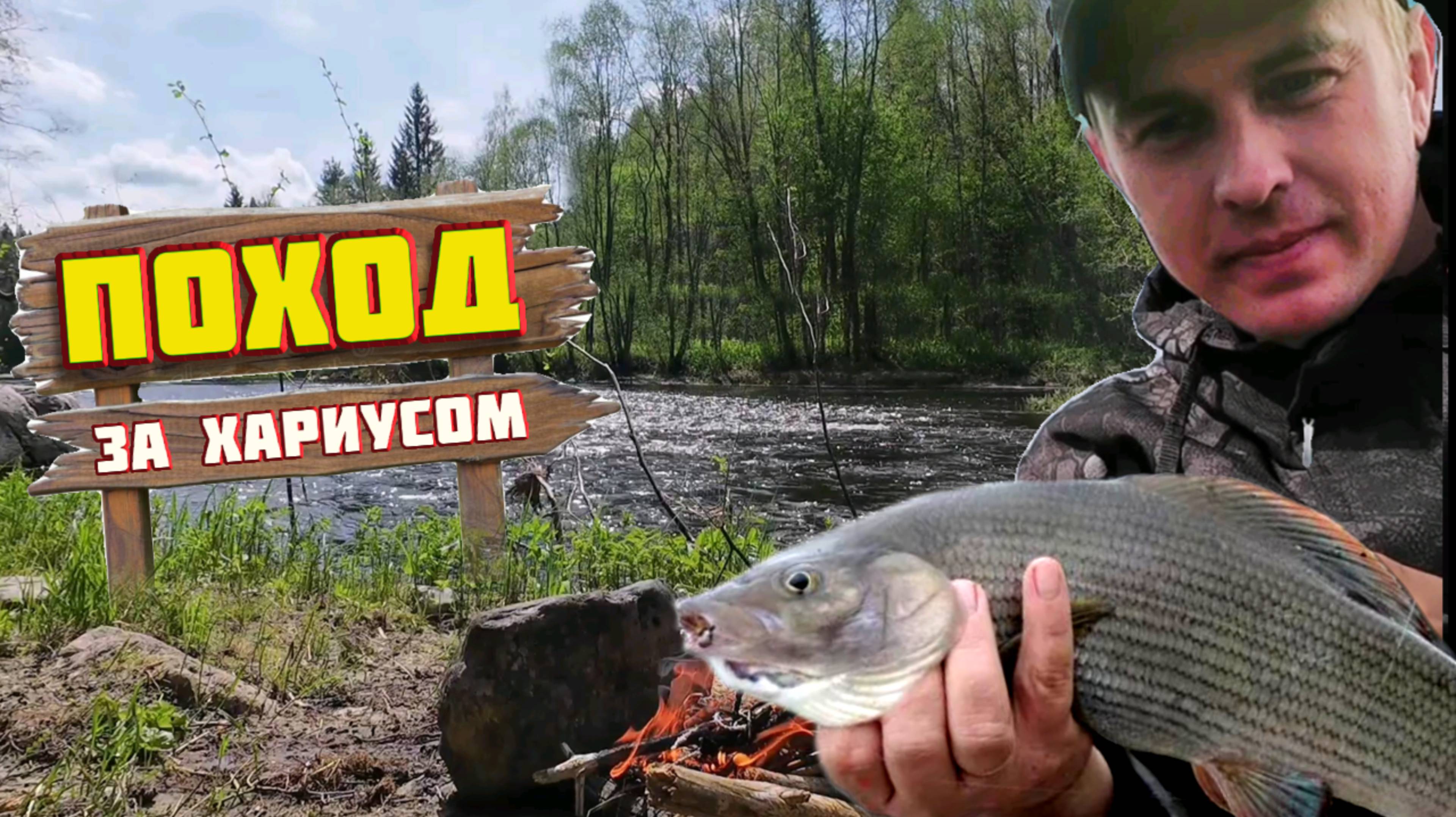В рыболовный поход за хариусом. Поймал и приготовил на костре.