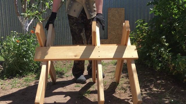 Козлы складные/раскладные своими руками для пилки дров