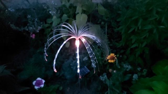 Садовый декор - светильники на солнечных батареях. Моя дача.