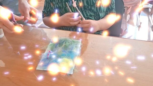 🎨 Шерстяная палитра: искусство акварели из овечьей шерсти🐑