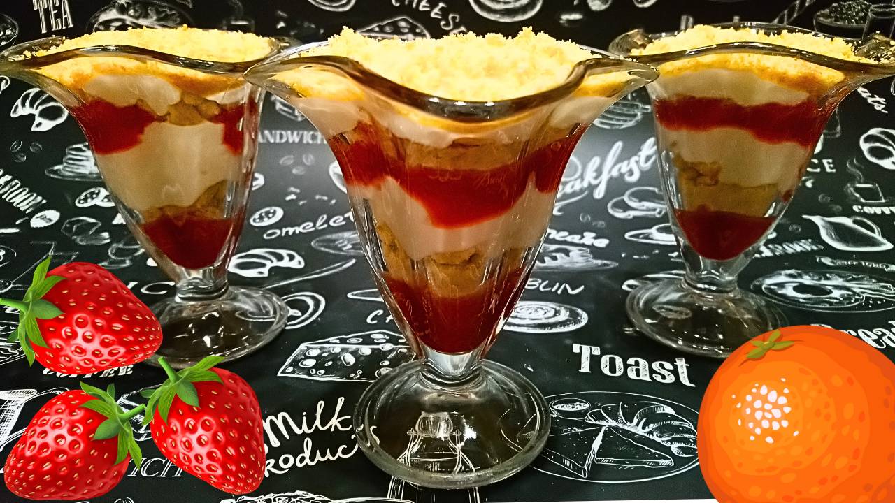 ЛЕГКИЙ ДЕСЕРТ С МАСКАРПОНЕ И КЛУБНИКОЙ  / Вкусный и быстрый десерт с клубникой