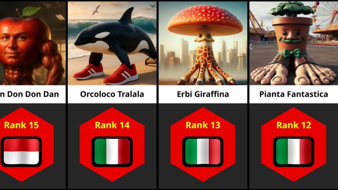 Сравнение: Рейтинг самых редких итальянских мемов о животных Brainrot