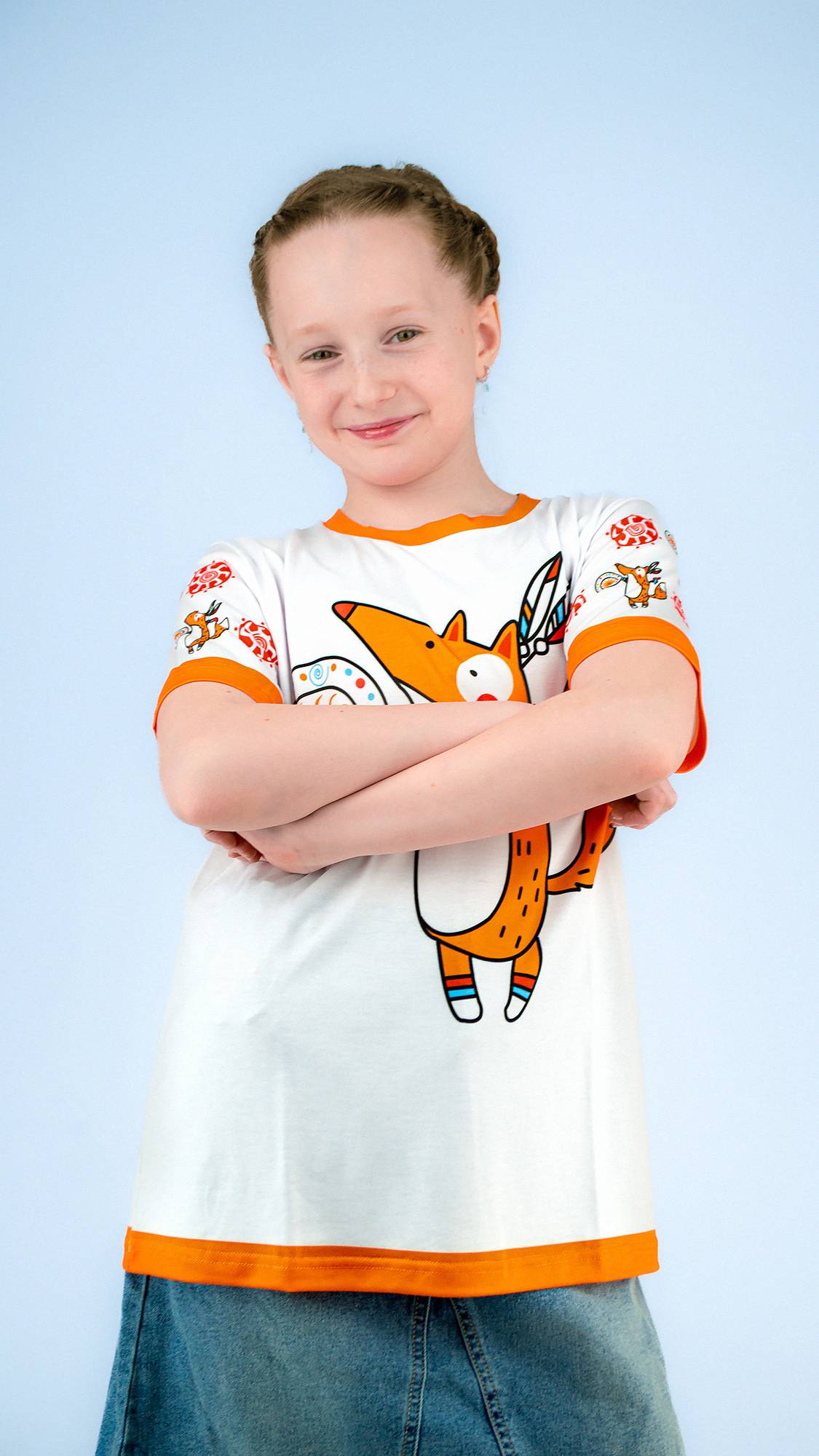 Футболка детская ЛИСЕНЫШ (белая)