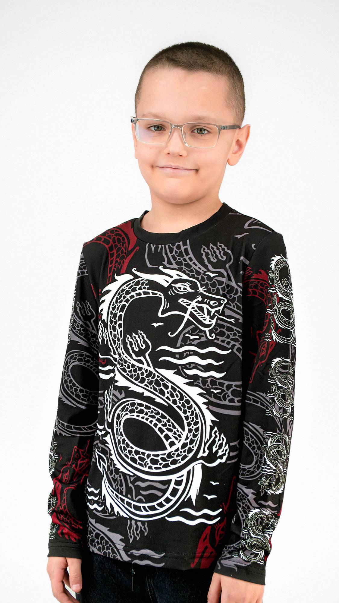 Лонгслив детский ДРАКОН ГЛОБАЛ (черный)