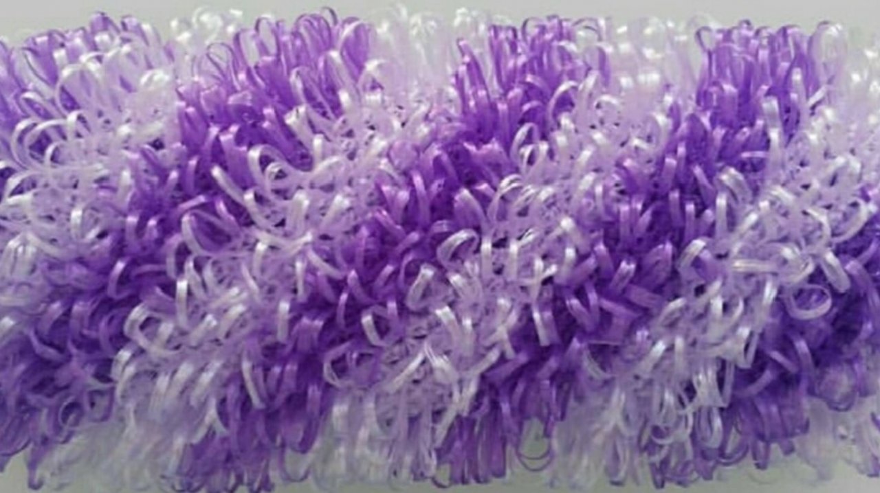 Мочалка крючком узор "Спираль"