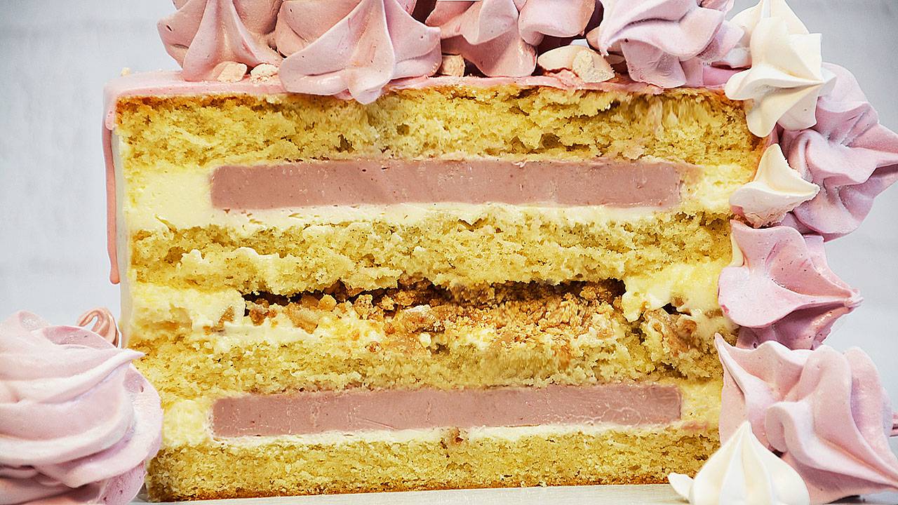 🍓 Малиновая намелака — идеальная прослойка! 🎂 Секрет нежности бисквитных и муссовых тортов! ✨