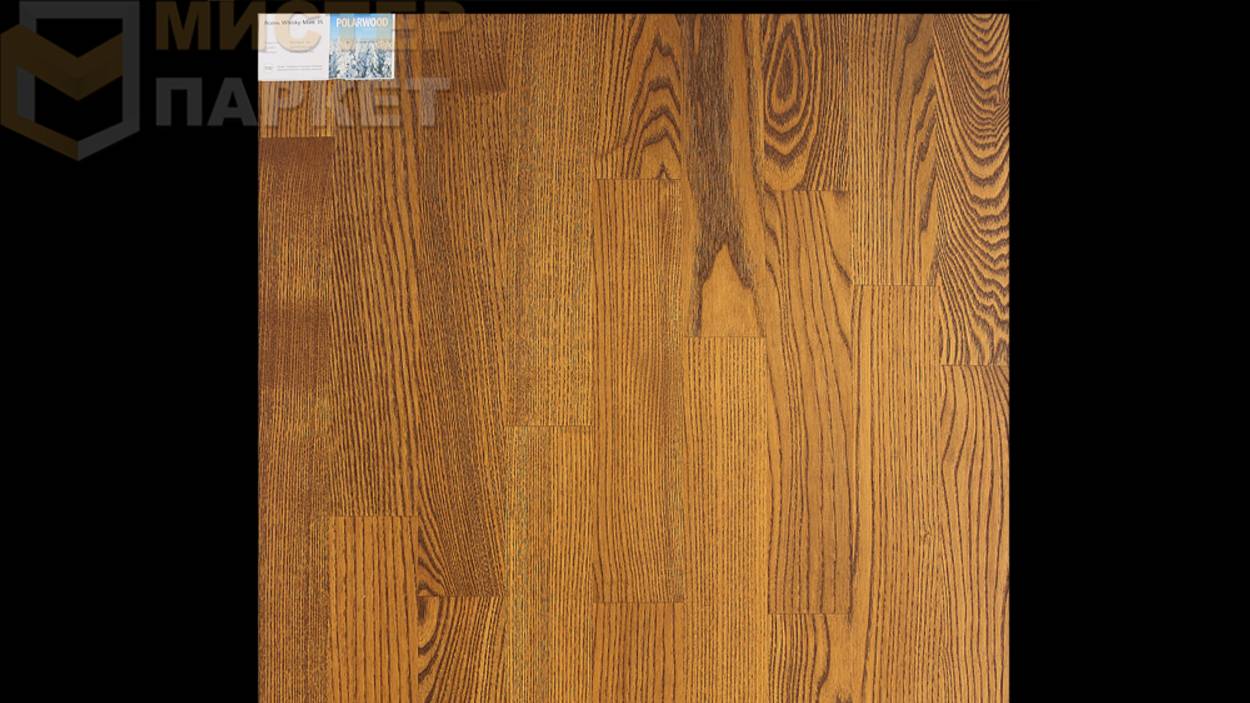 Паркетная доска Polarwood Ясень Whisky Matt 3S 2266 мм х 188 мм