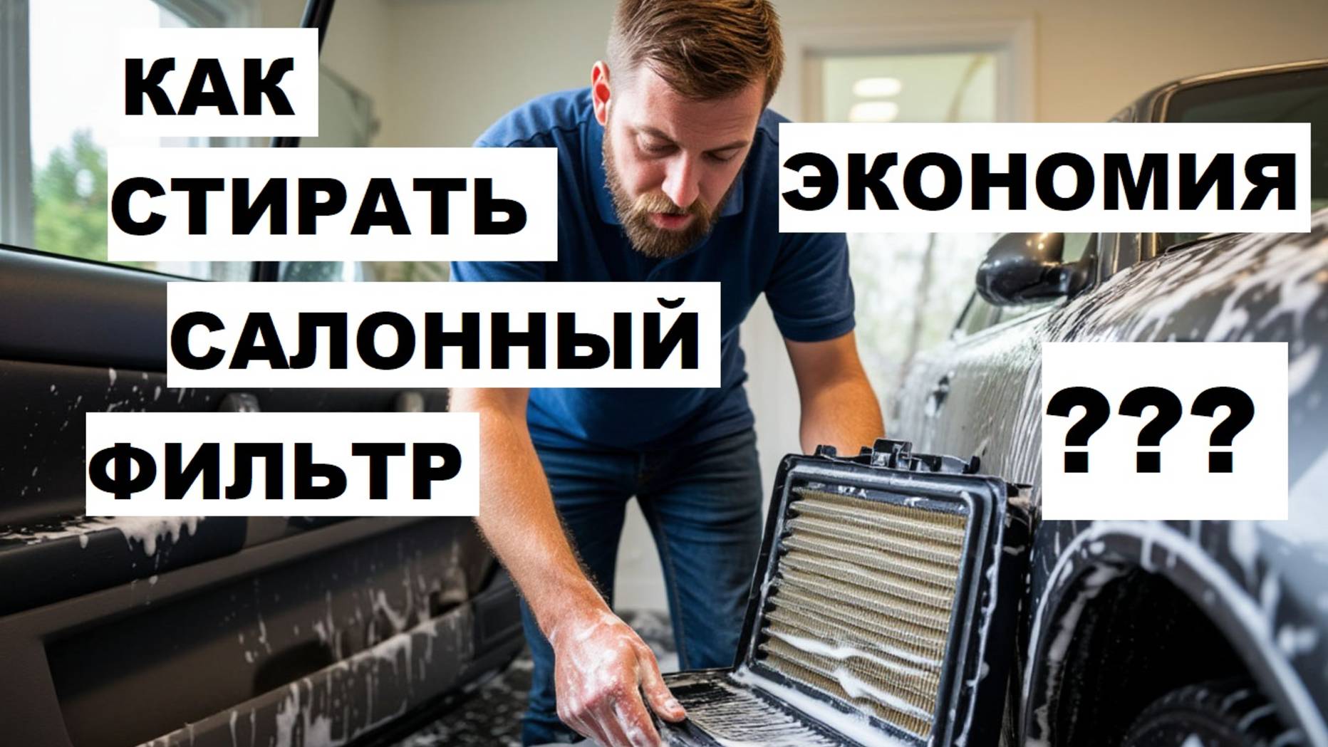 КАК СТИРАТЬ САЛОННЫЙ ФИЛЬТР АВТОМОБИЛЯ   HOW TO WASH THE SALON FILTER