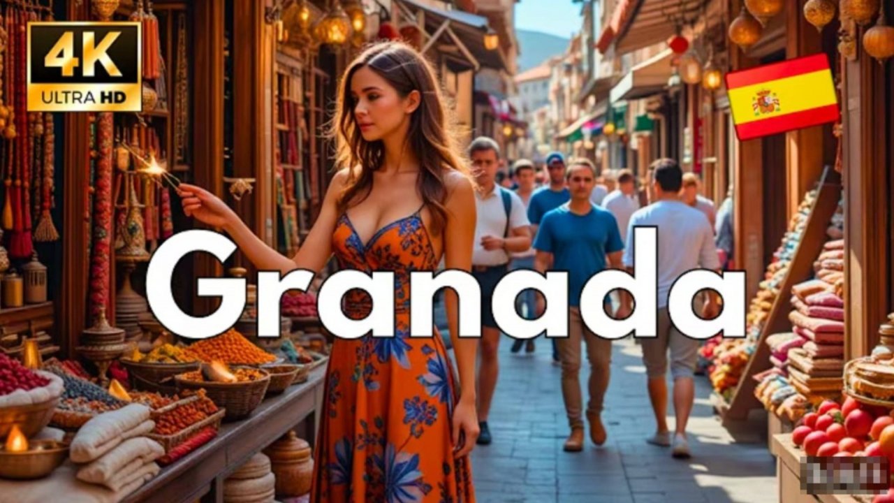 🌺 SmartTV 4К ➤ Гранада-Испания 💃  Живописный город, который вы должны увидеть! UHD 30fps