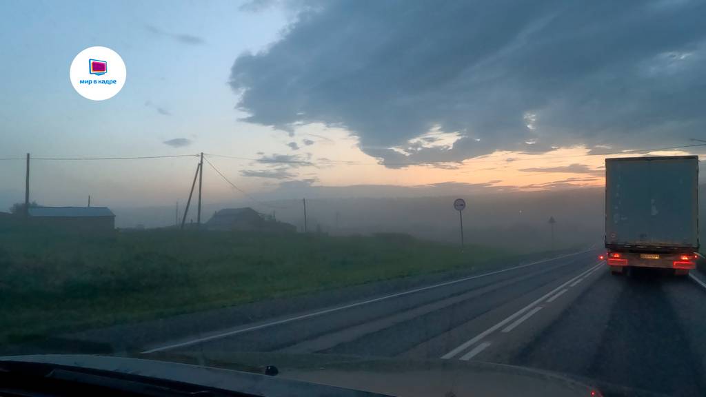 Трасса Р255. Автодорога Байкал. Кемеровская область, окрестности деревни Симаново