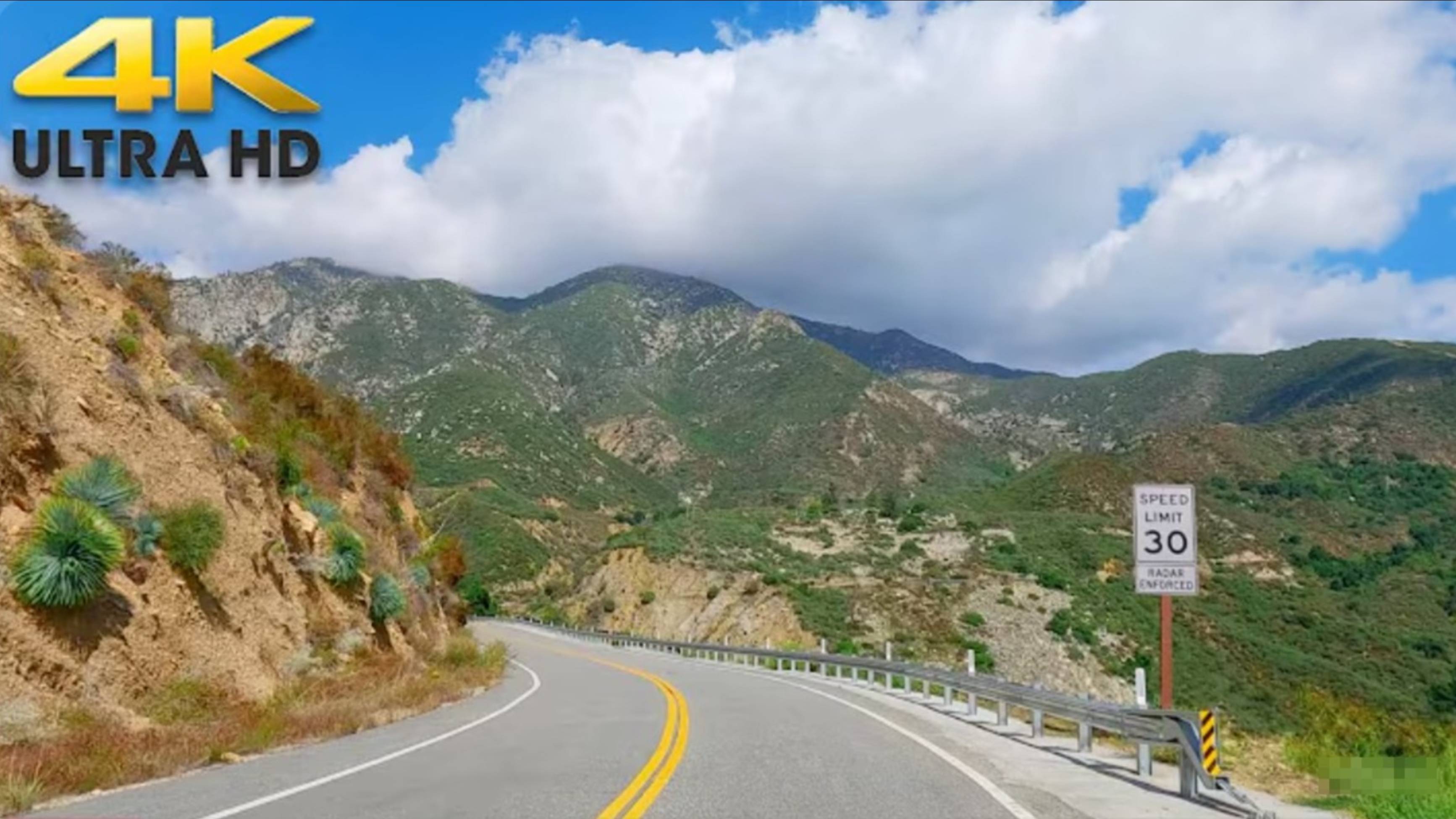 🚗 SmartTV 4К ➤ Движение по запрещенному Калифорнийскому шоссе № 39, закрытому на 45 лет! UHD 60fps