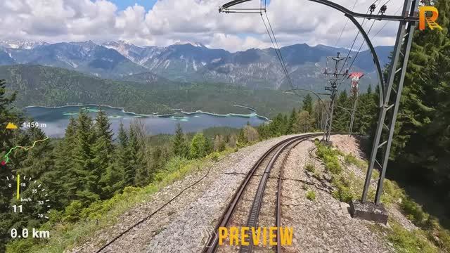 🚄 4К SmartTV ➤ Из Цугшпитце в Гармиш-Партенкирхен, Баварская железная дорога Цугшпитцбан, Германия!