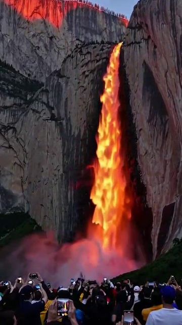 Огненный водопад Йосемити — редкое чудо природы