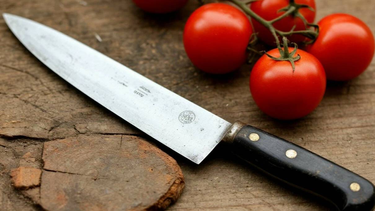 Как заточить нож из СССР. Простая хитрость. Покажу как наточить самый тупой нож как бритва!