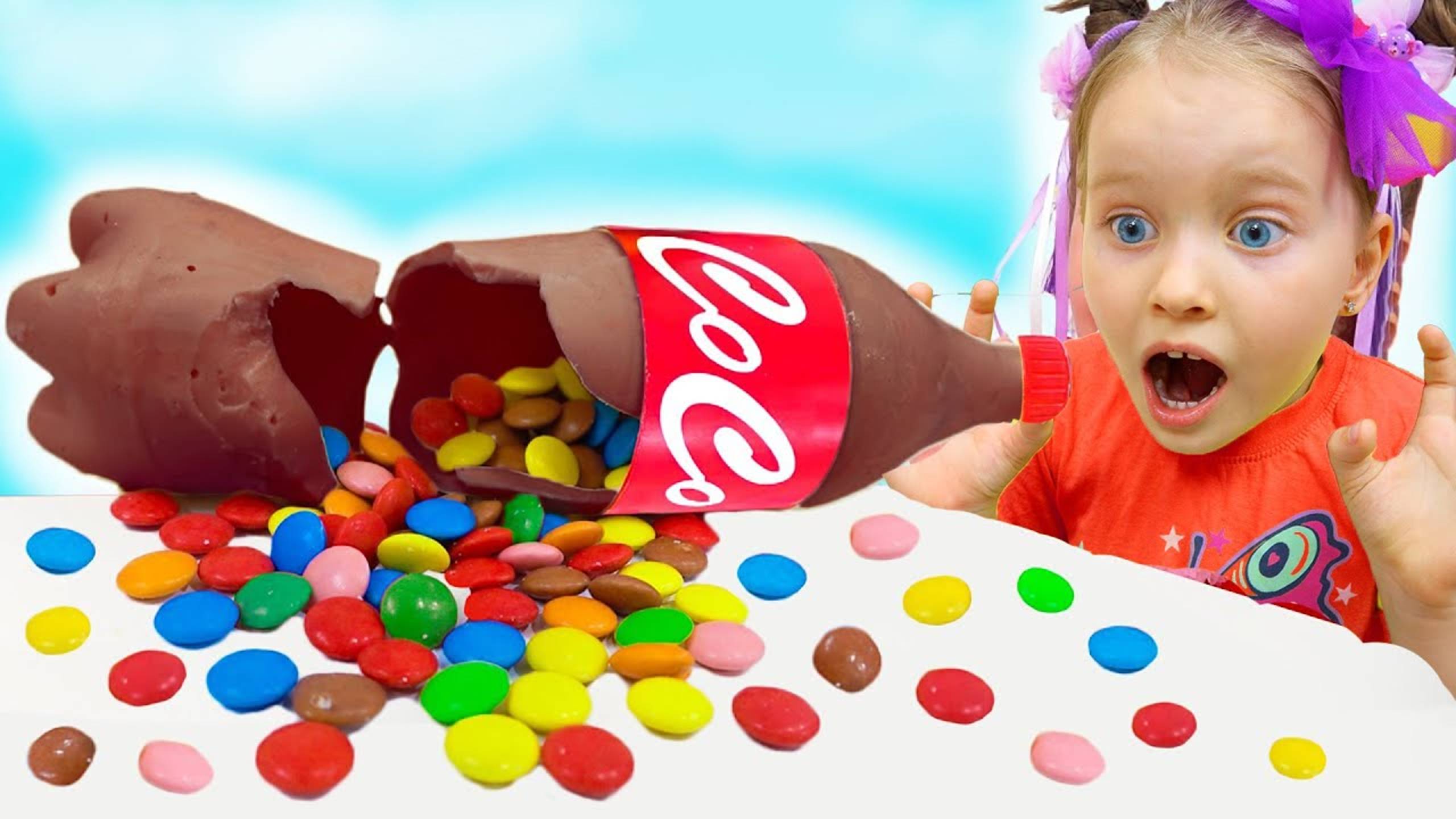 Милана с папой устроили челлендж Шоколад или газировка