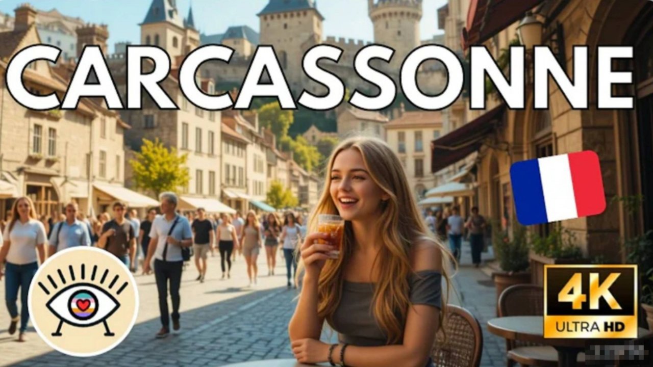 🚶 🌺 SmartTV 4К ➤ Цитадель 🏰 ️Каркассон, Франция! СРЕДНЕВЕКОВЫЙ ⏳ город, который все еще ЖИВ! 🔥
