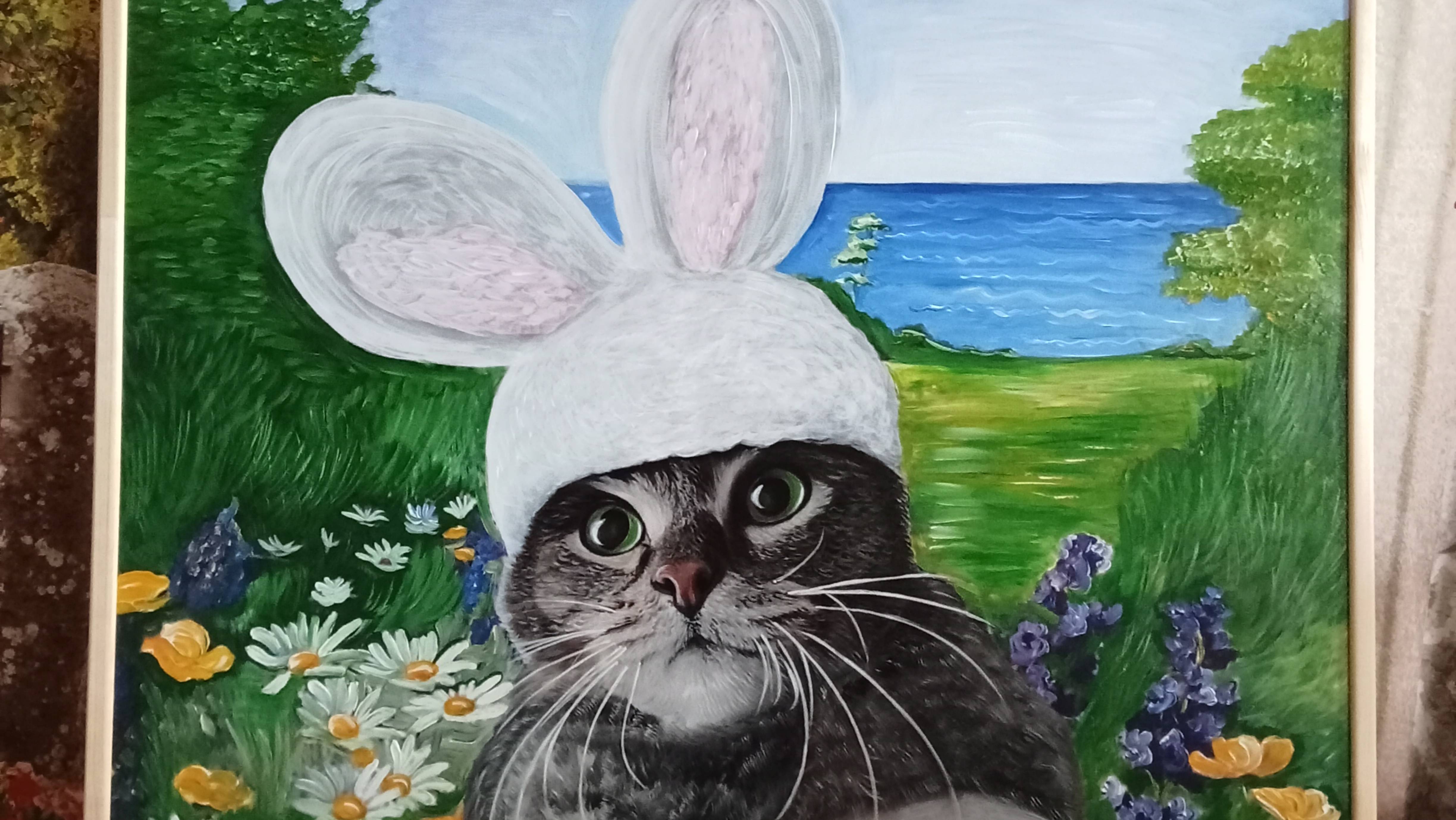 КАРТИНА, КОТ НА ПРИРОДЕ. Описание картины. Домашний кот. Относится к разделу культура
