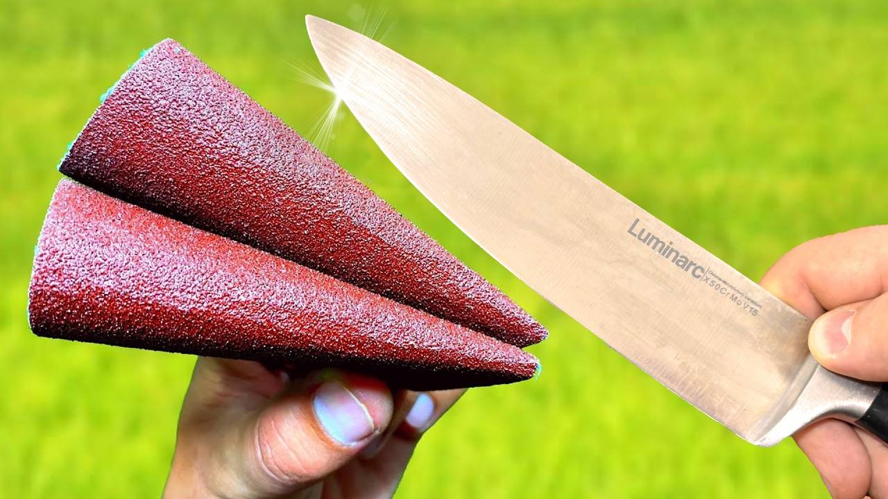 Простая хитрость в заточке ножа! САМЫЙ БЮДЖЕТНЫЙ СПОСОБ! НОЖ как БРИТВА за ПЯТЬ МИНУТ!