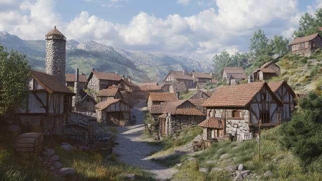 Деревушка - Спокойная средневековая музыка лесной деревни, фоновая музыка