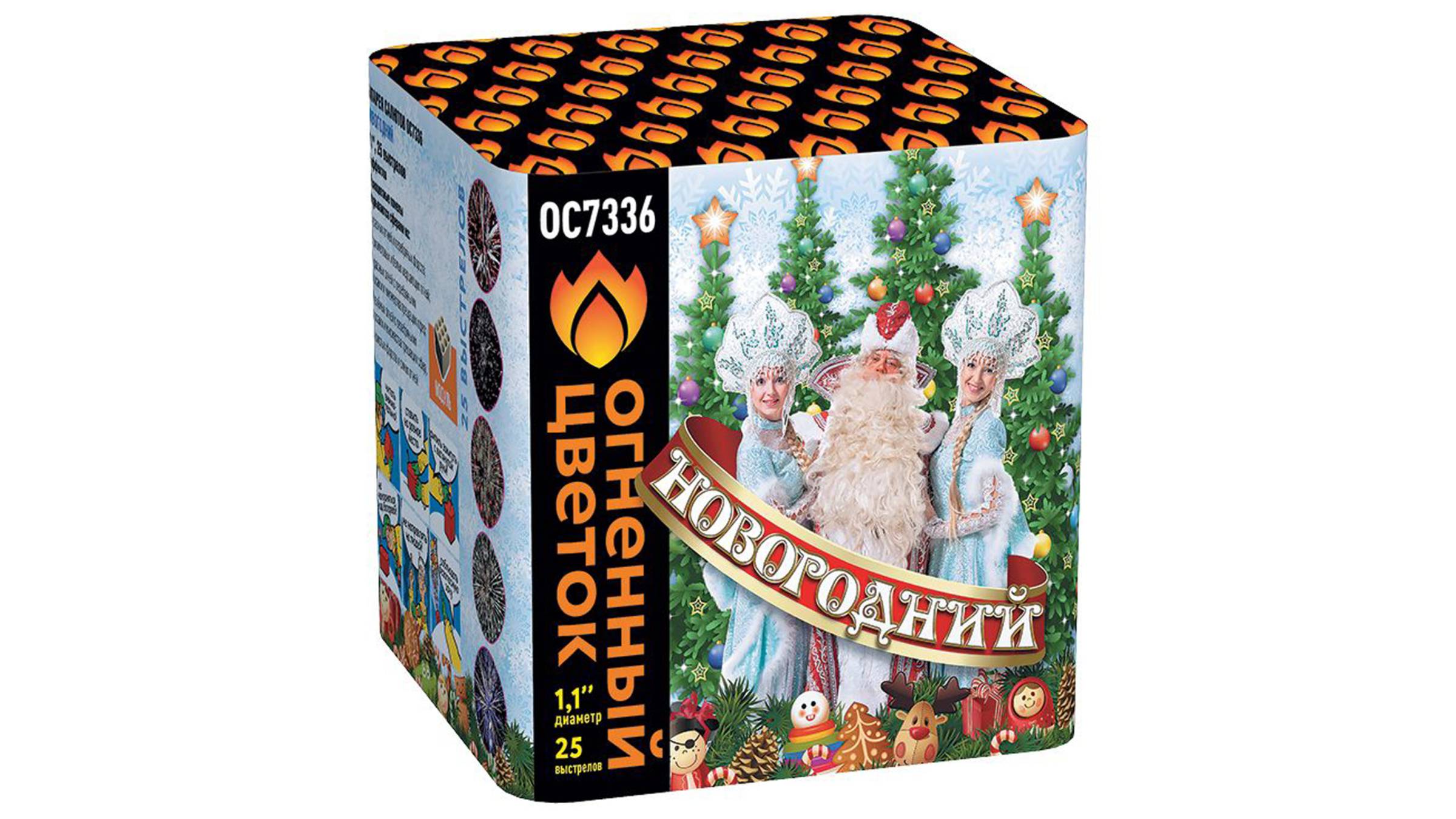 ОС7336 Салют "Новогодний" (1,1" х 25 залпов) "Огненный цветок"