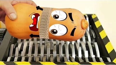 Измельчение всевозможных предметов | Эксперимент с каракулями быстрого измельчителя: Измельчение хру