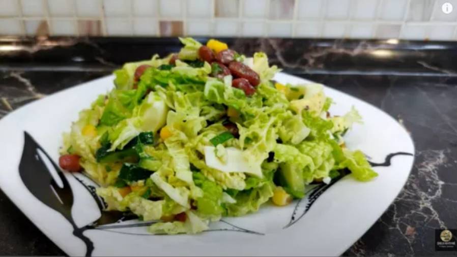 Салат с капустой. Без МАЙОНЕЗА быстро и вкусно. Готовлю когда нет времени. #топыкатегорий
