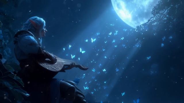 Колыбельная барда в лунном свете – Умиротворяющая эльфийская  музыка для сновидений, фоновая музыка