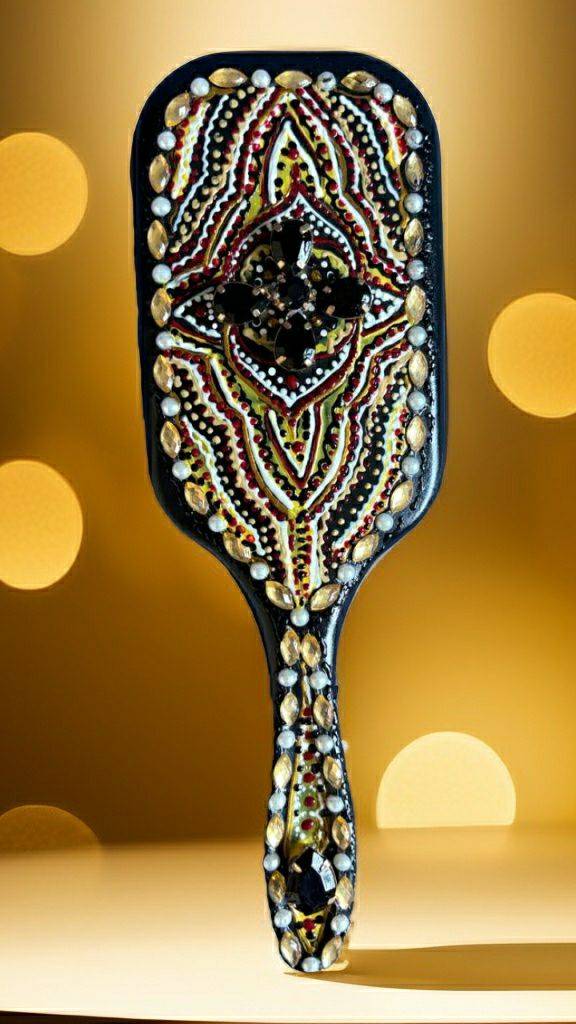 Восточная роспись расчески: как создать драгоценный аксессуар в стиле Шехерезады.