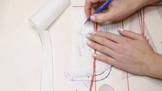 Выкопировка : Откосок и обтачка гульфика брюк