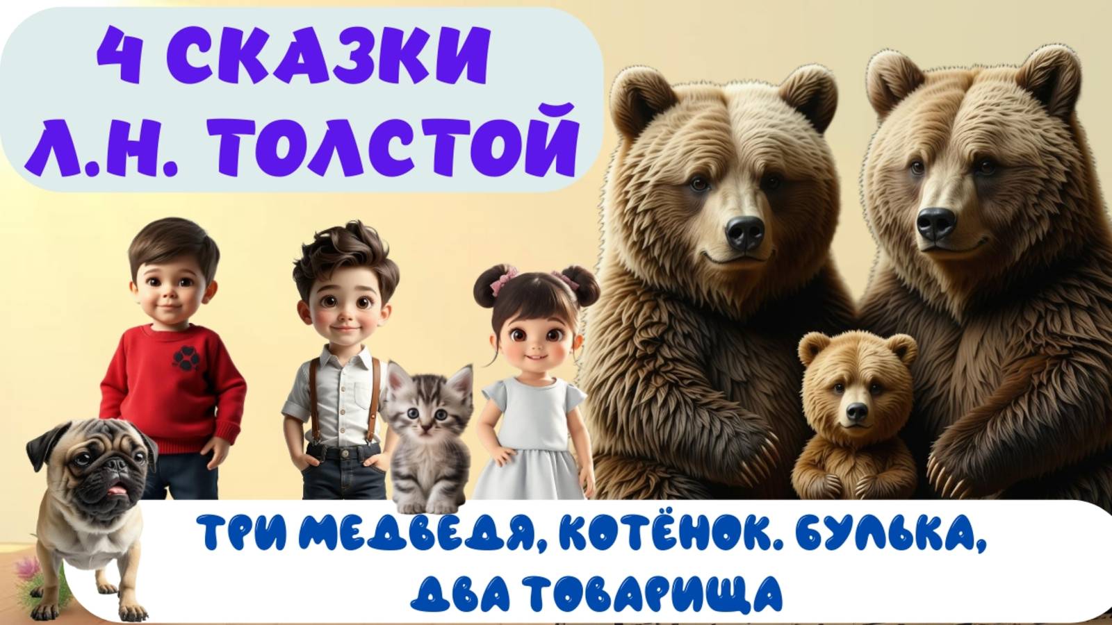 4 СКАЗКИ Л.Н. ТОЛСТОЙ |ЛИТЕРАТУРНОЕ ЧТЕНИЕ|АУДИОСКАЗКА