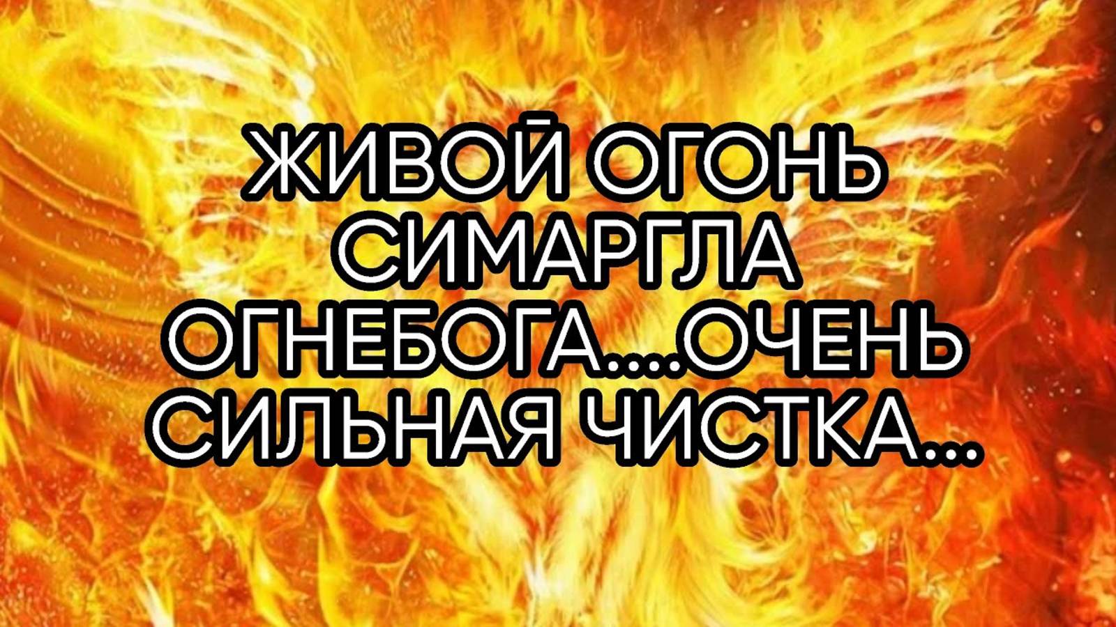 ЖИВОЙ ОГОНЬ СИМАРГЛА ОГНЕБОГА...ОЧЕНЬ СИЛЬНАЯ...ЧИСТКА...ДЛЯ ВСЕХ...